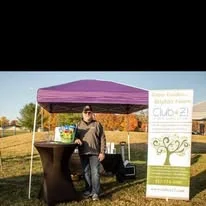 A vendor at an event booth