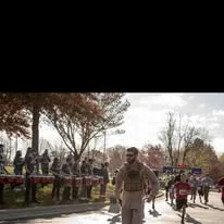 A soldier along the race route
