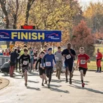 Runners starting the race together